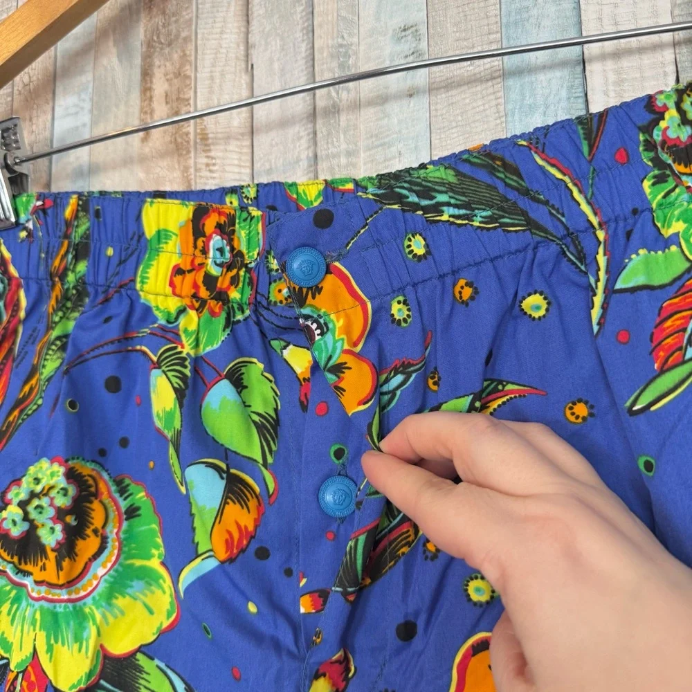 Versace Mare XS Vintage 90s Colorful Floral Shorts Swim Trunks Beach 3.5” Inseam